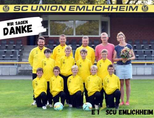 Sponsoring eines Satzes Trainingsanzüge für die E1-Jugendmannschaft